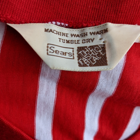 Vintage striped v-neck light knit synthetic top Sears The Fashion Place - Picture 3 of 8